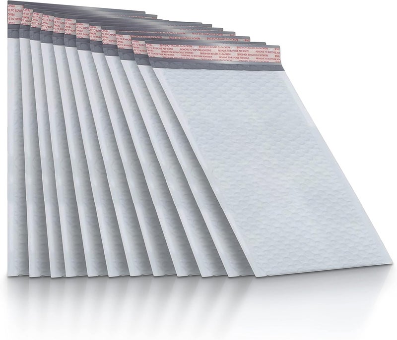 MAILERVIEW 250 Pack USA Made Poly Bubble Mailers (#0) 6x10 Inches Shipping Padded Envelopes Self Seal Tape #0 (Usable size 6 x9) - Image 2